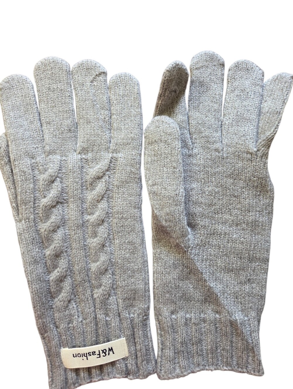 W & F Fashion Gray Elastic Thermal Touchscreen Knit Gloves, OS. NWOT